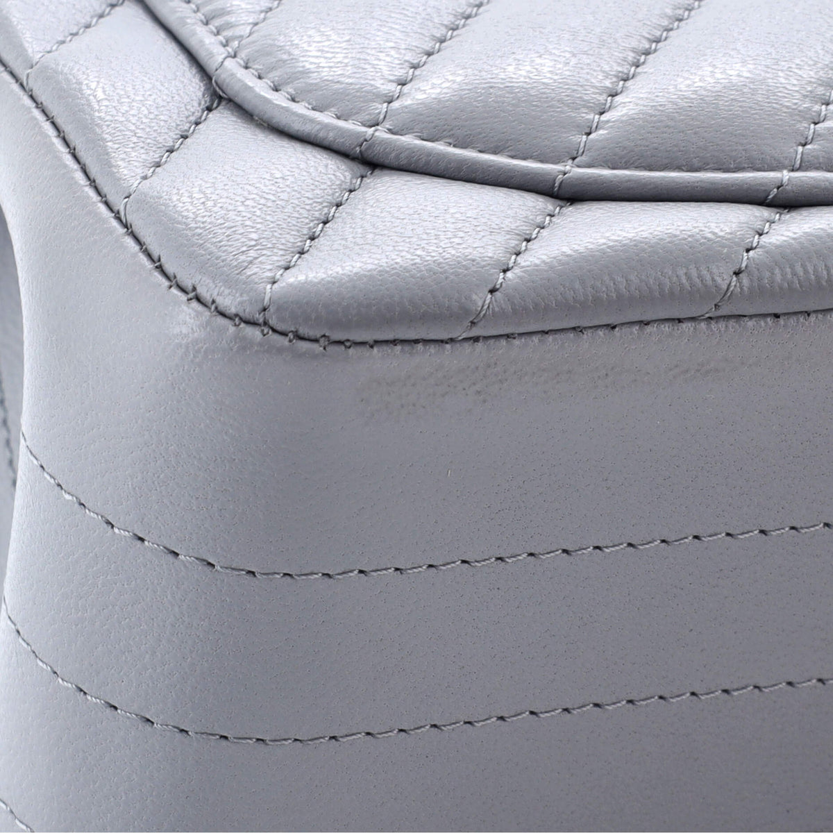 Square Classic Single Flap Bag Chevron Lambskin Mini