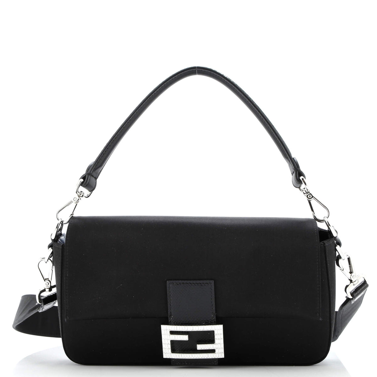 Baguette NM Bag Satin with Crystals and Karung Medium