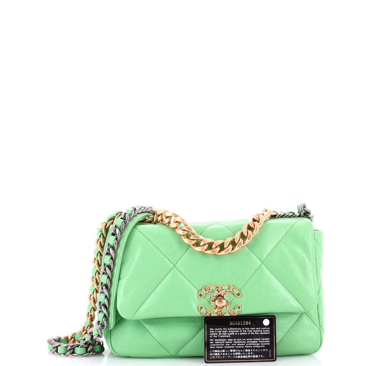 19 Flap Bag Quilted Leather Medium