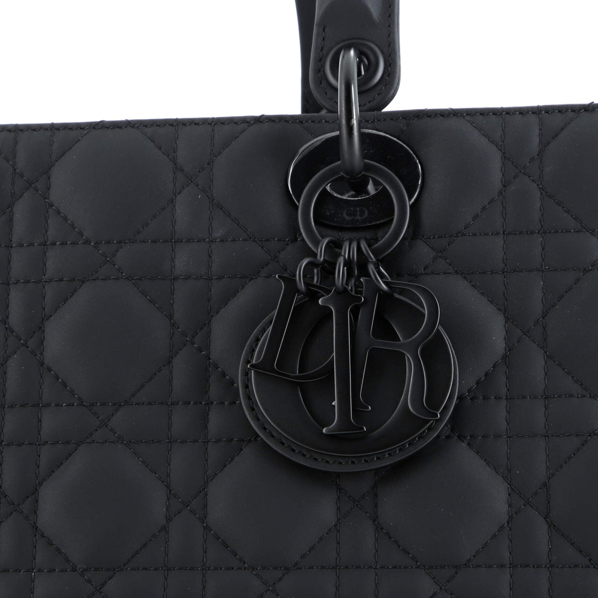 Ultra Matte Lady Dior Bag Cannage Quilt Calfskin Large