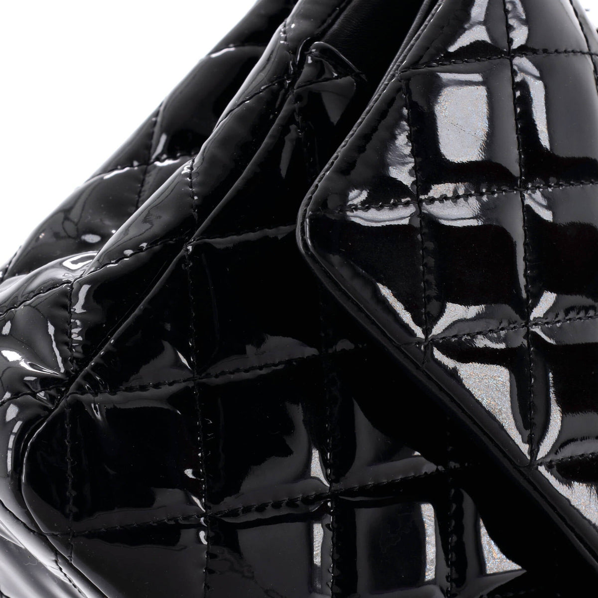 Classic Double Flap Bag Quilted Patent Medium