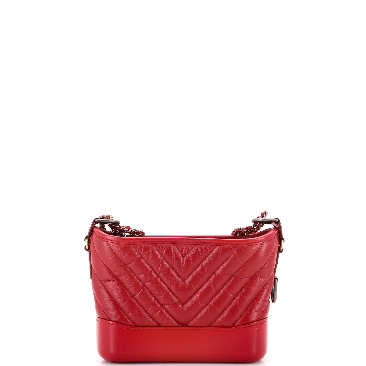Gabrielle Hobo Chevron Aged Calfskin Small