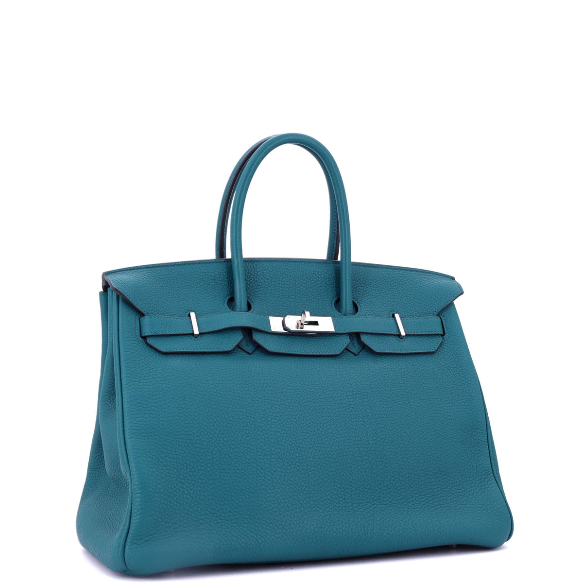 Birkin Handbag Bleu Izmir Togo with Palladium Hardware 35