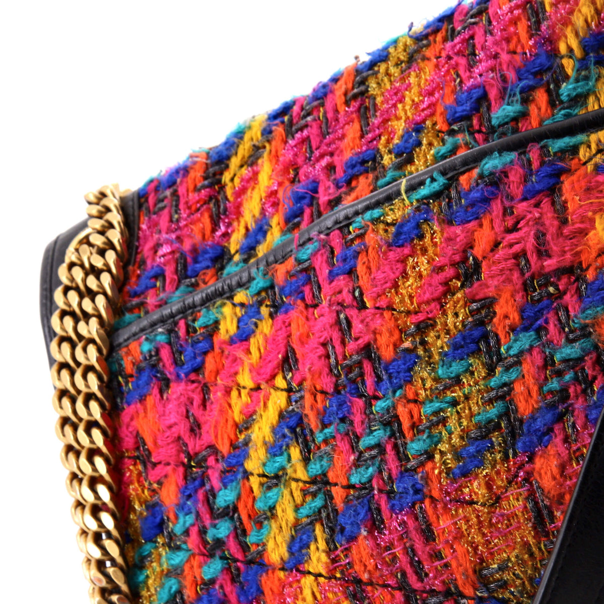 Niki Chain Flap Bag Matelasse Chevron Tweed Medium