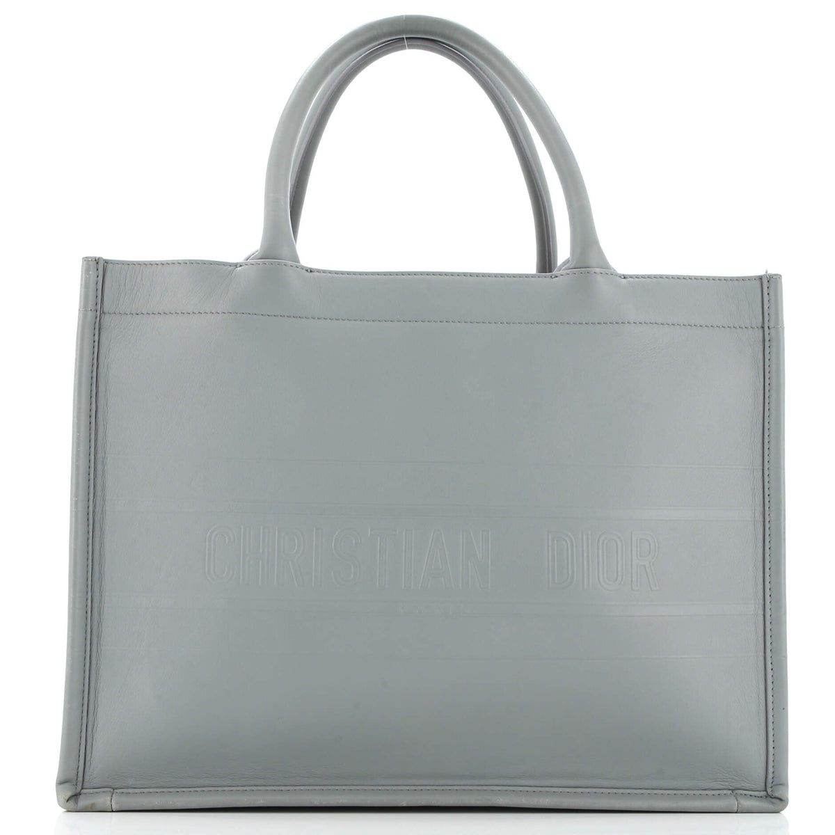 Book Tote Embossed Leather Medium
