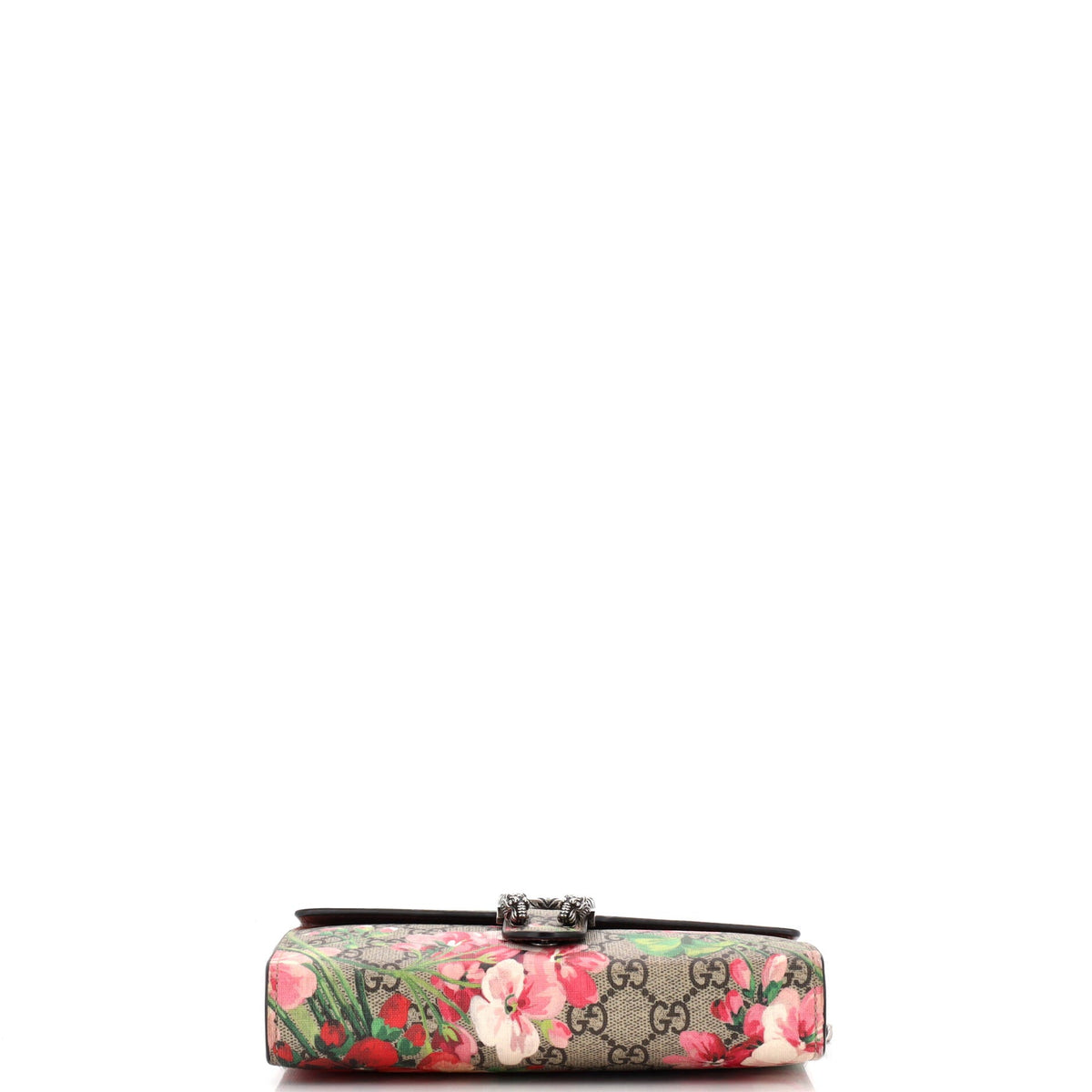 Dionysus Chain Wallet Blooms Print GG Coated Canvas Small
