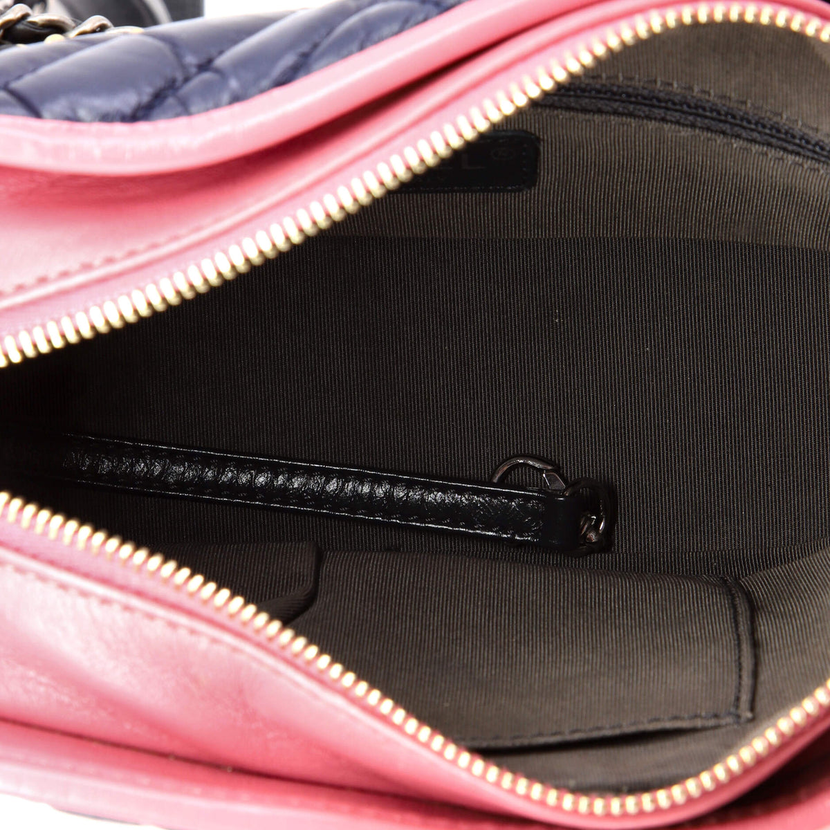 Gabrielle Hobo Chevron Aged Calfskin Small