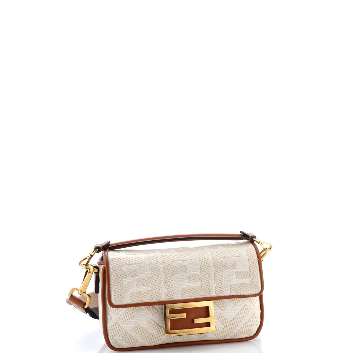 Baguette NM Bag Zucca Embroidered Canvas Mini