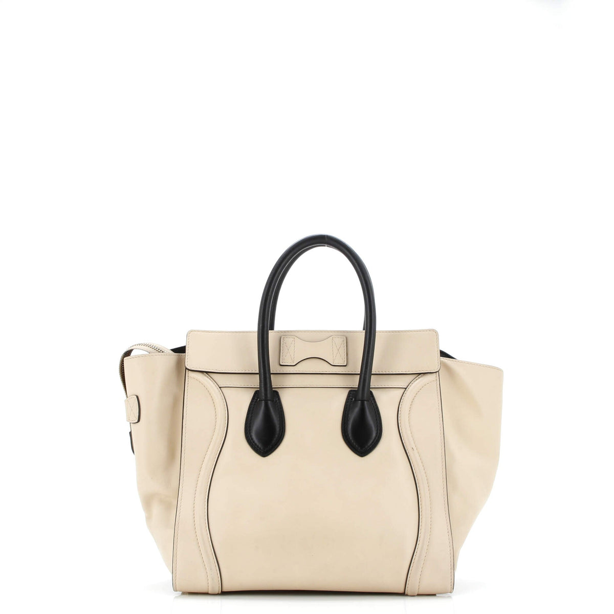 Bicolor Luggage Bag Leather Mini