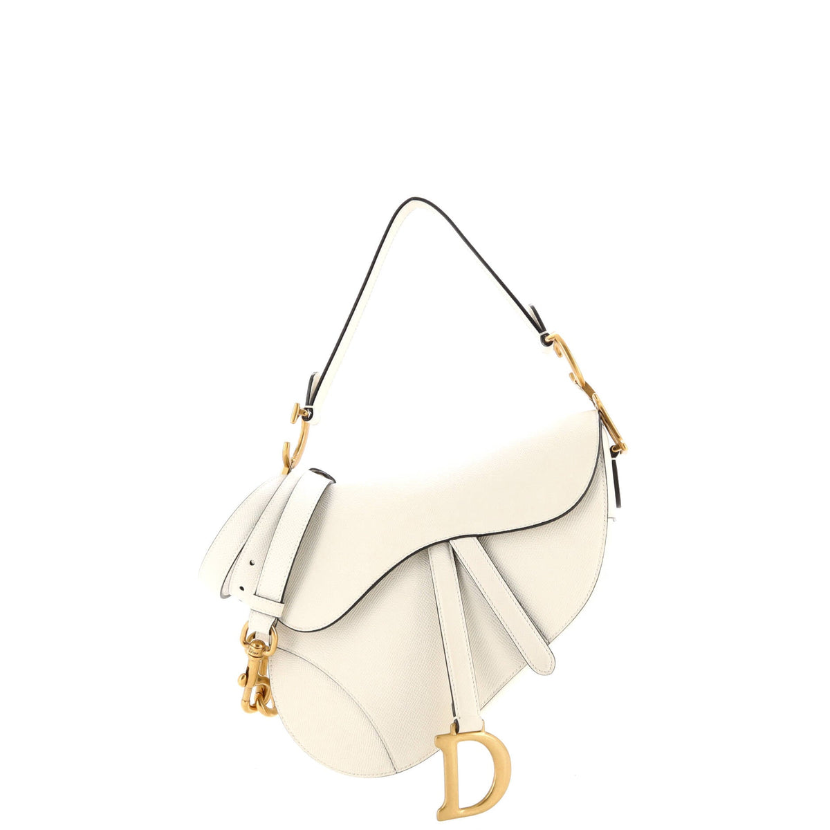 Saddle Handbag with Strap Leather Medium