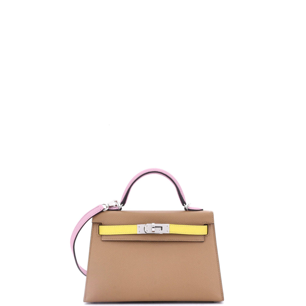 Kelly Mini II Bag Tricolor Epsom with Palladium Hardware 20