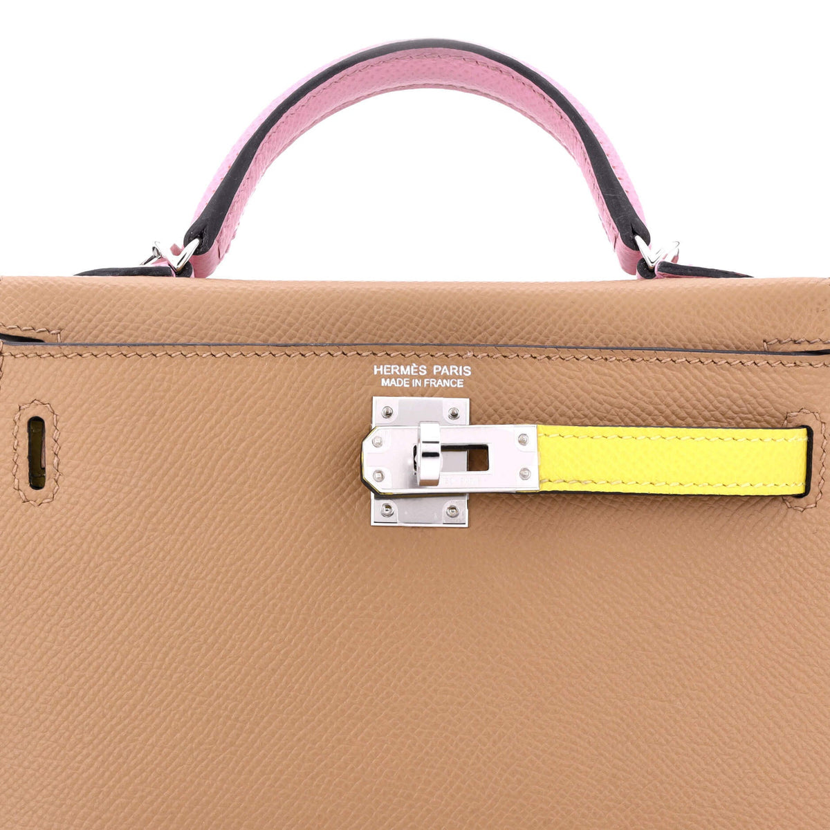 Kelly Mini II Bag Tricolor Epsom with Palladium Hardware 20