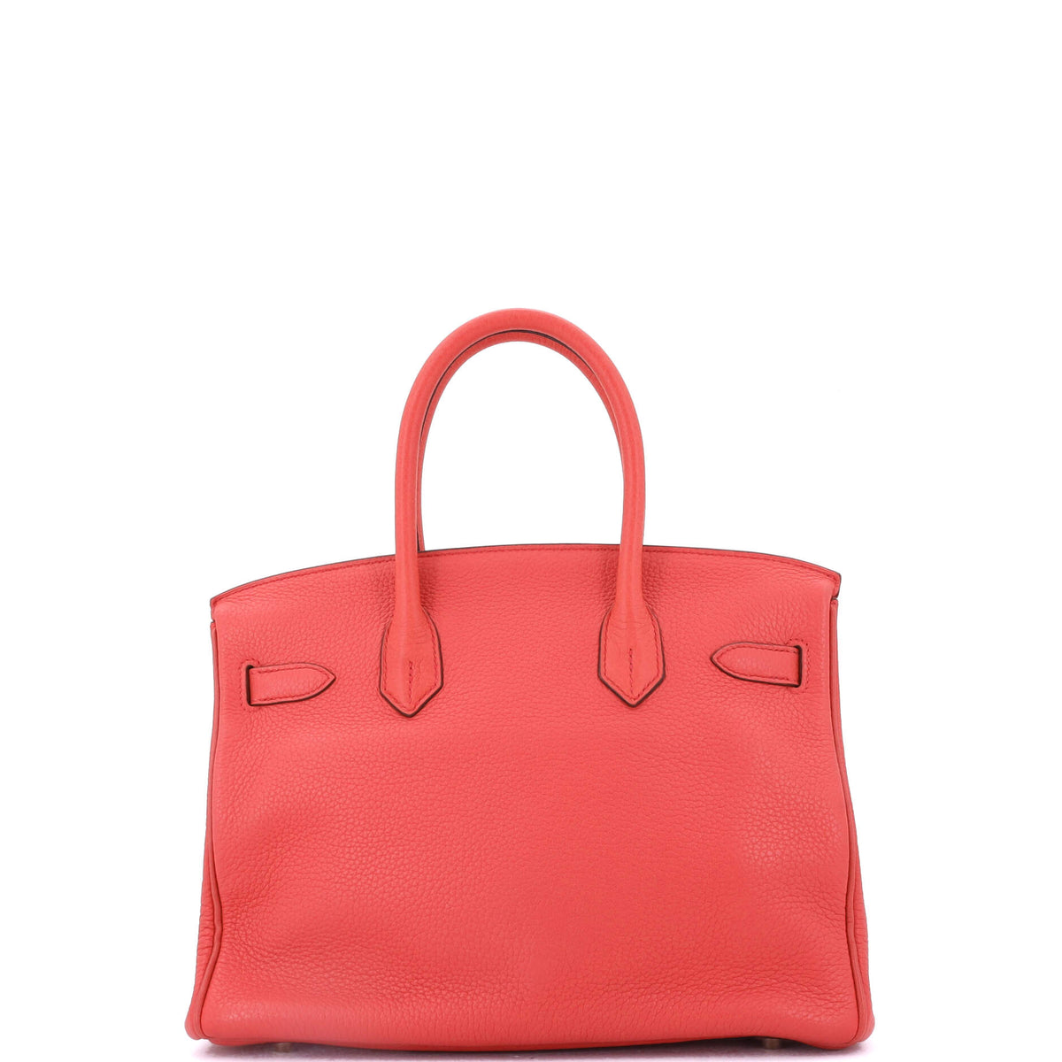 Birkin Handbag Bougainvillier Clemence with Gold Hardware 30