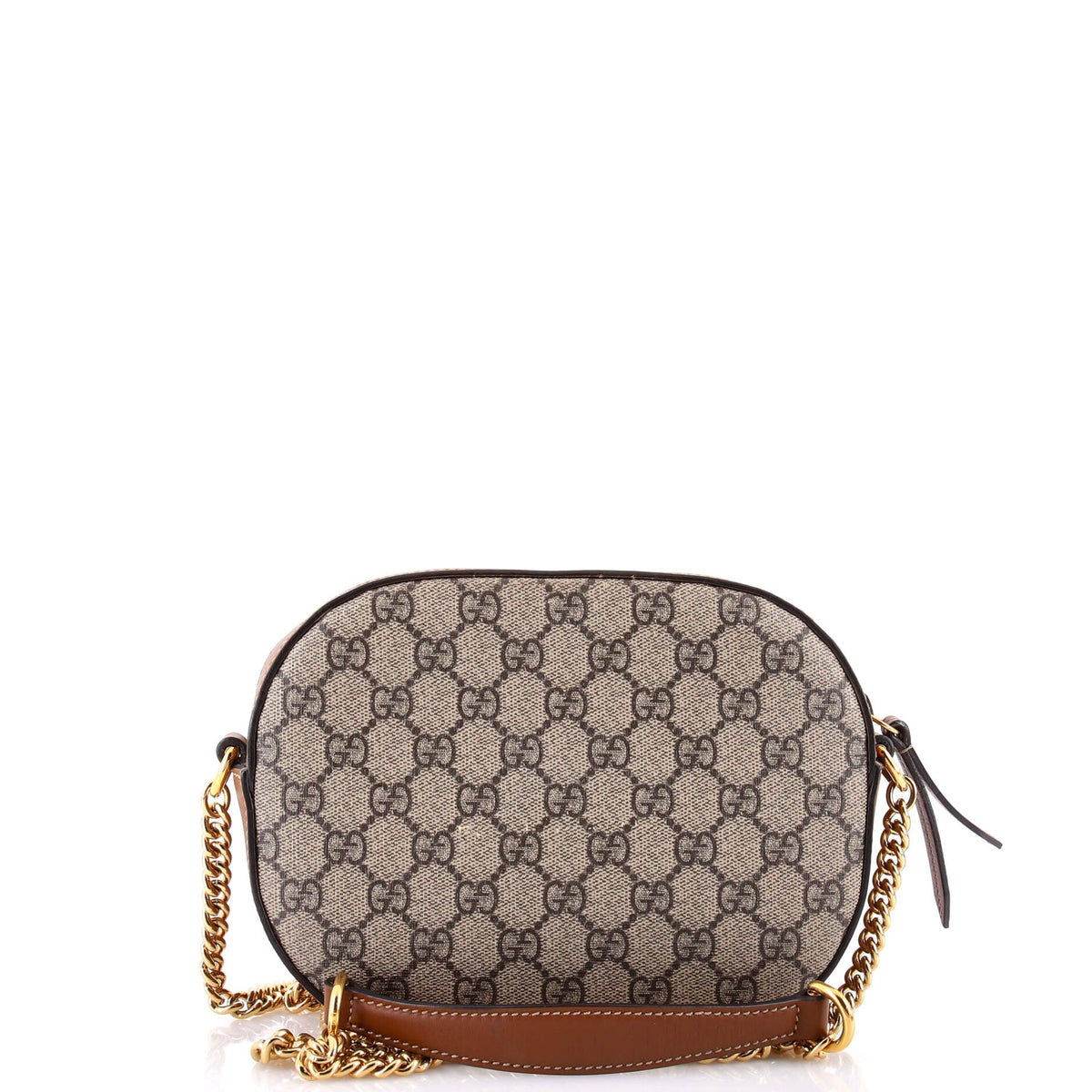 Chain Crossbody Bag Embroidered GG Coated Canvas Mini