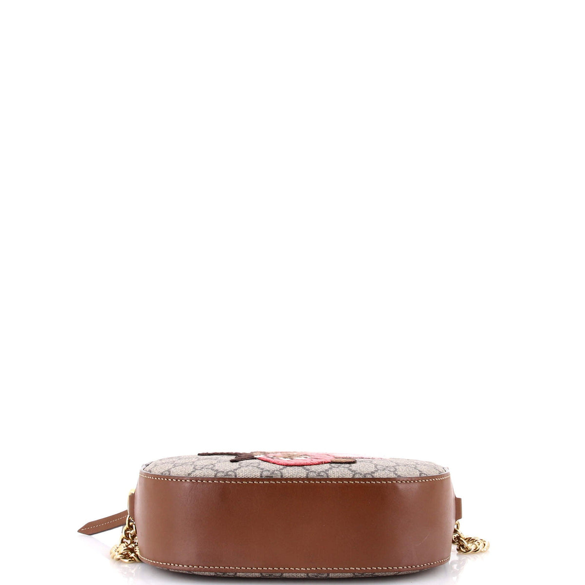 Chain Crossbody Bag Embroidered GG Coated Canvas Mini