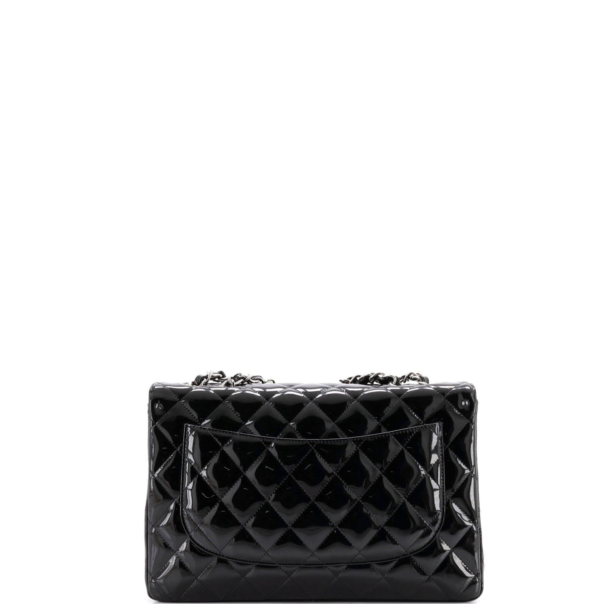 Vintage Classic Single Flap Bag Quilted Patent Jumbo