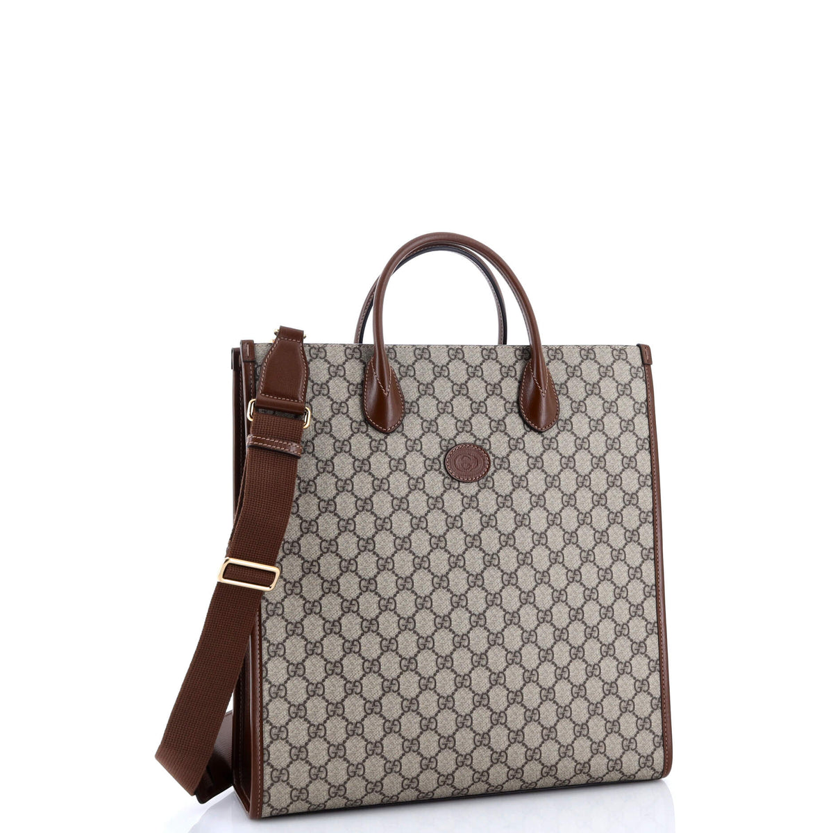 Interlocking G Tote GG Coated Canvas Vertical