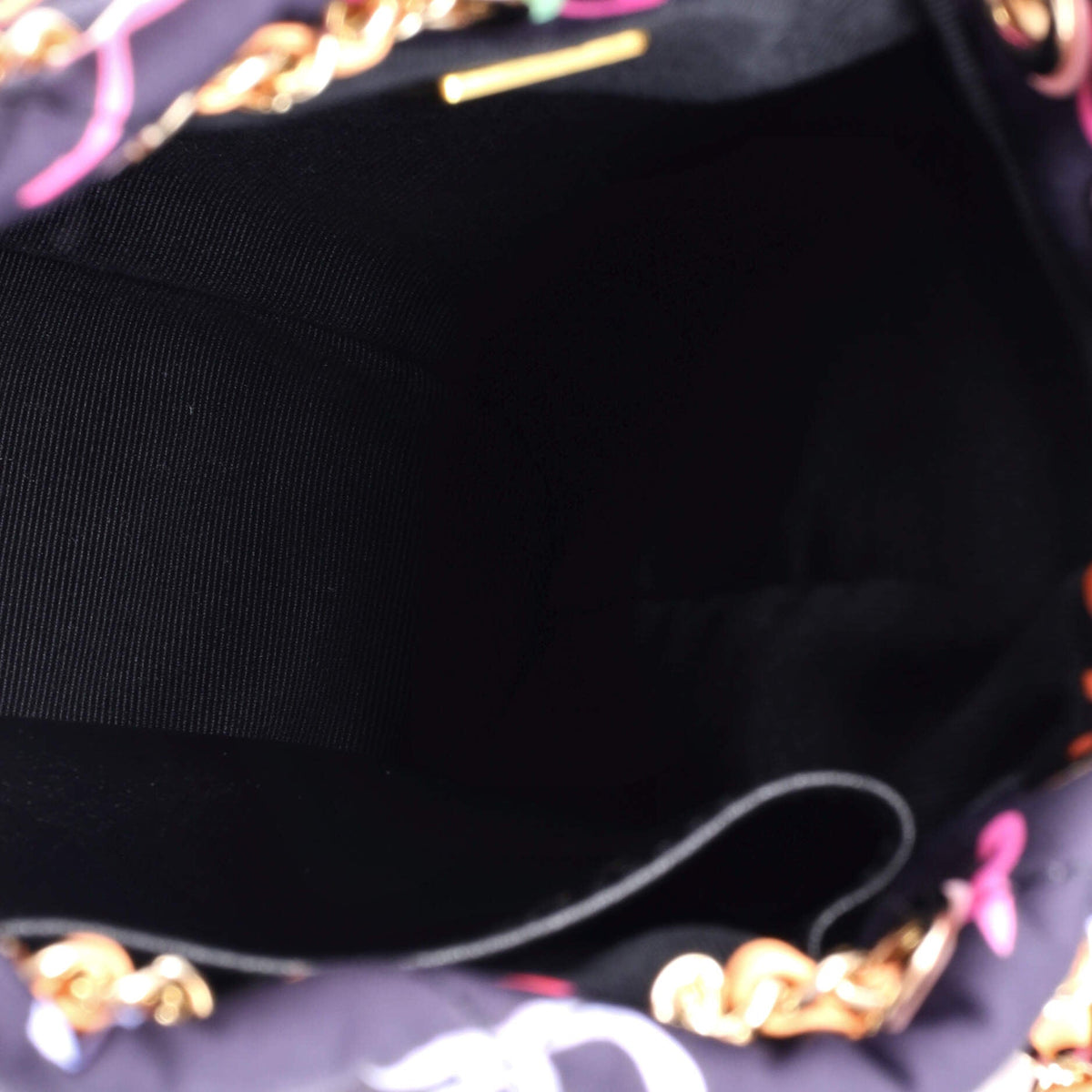 Logo Drawstring CC Bucket Backpack Quilted CC Printed Fabric Small