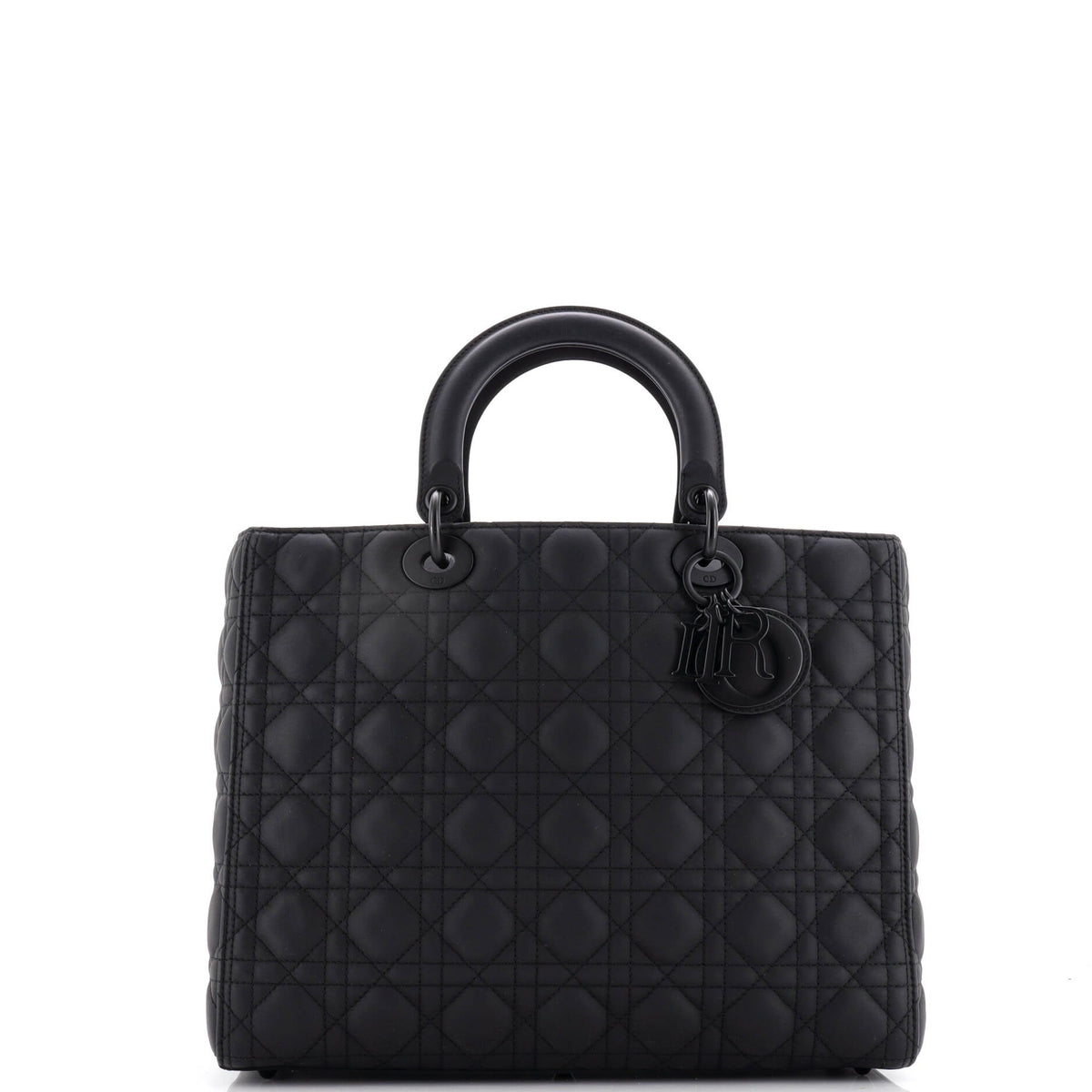 Ultra Matte Lady Dior Bag Cannage Quilt Calfskin Large