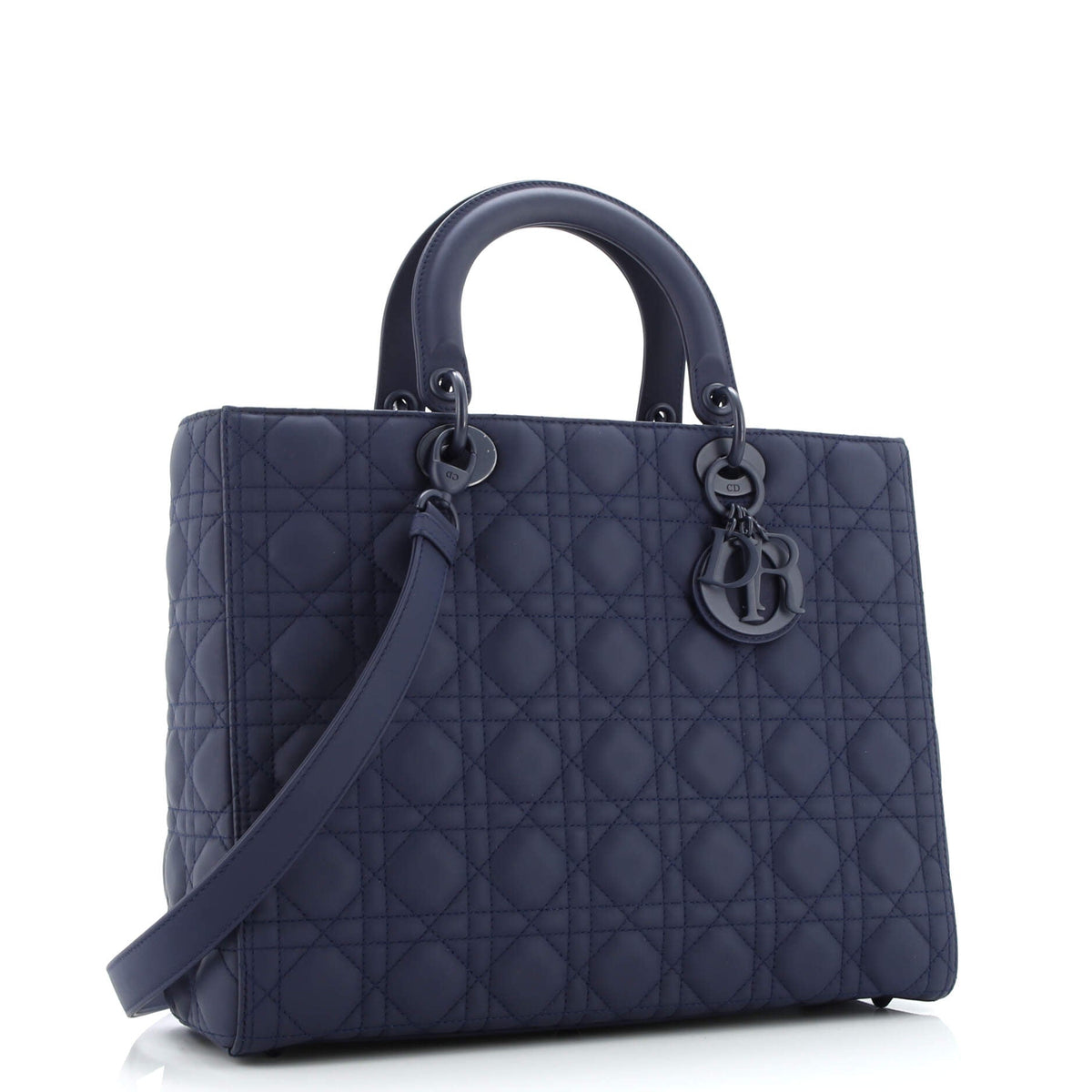 Ultra Matte Lady Dior Bag Cannage Quilt Calfskin Large