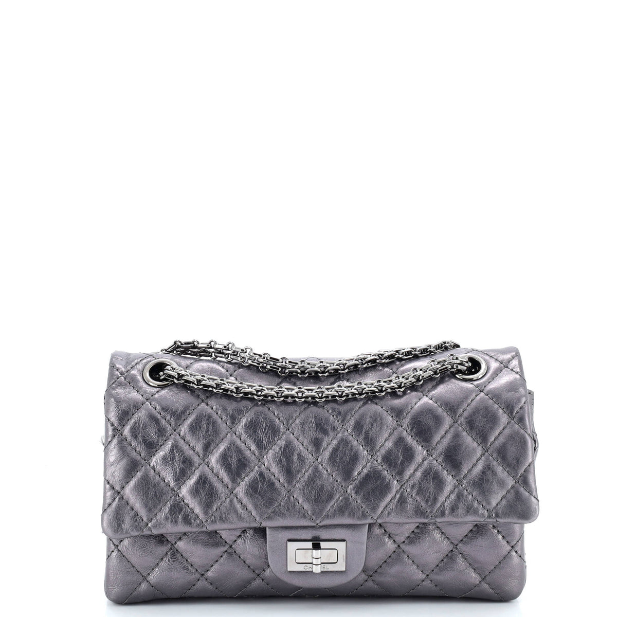 Reissue 2.55 Flap Bag with Flap Bag Coin Purse Quilted Metallic Aged Calfskin 225