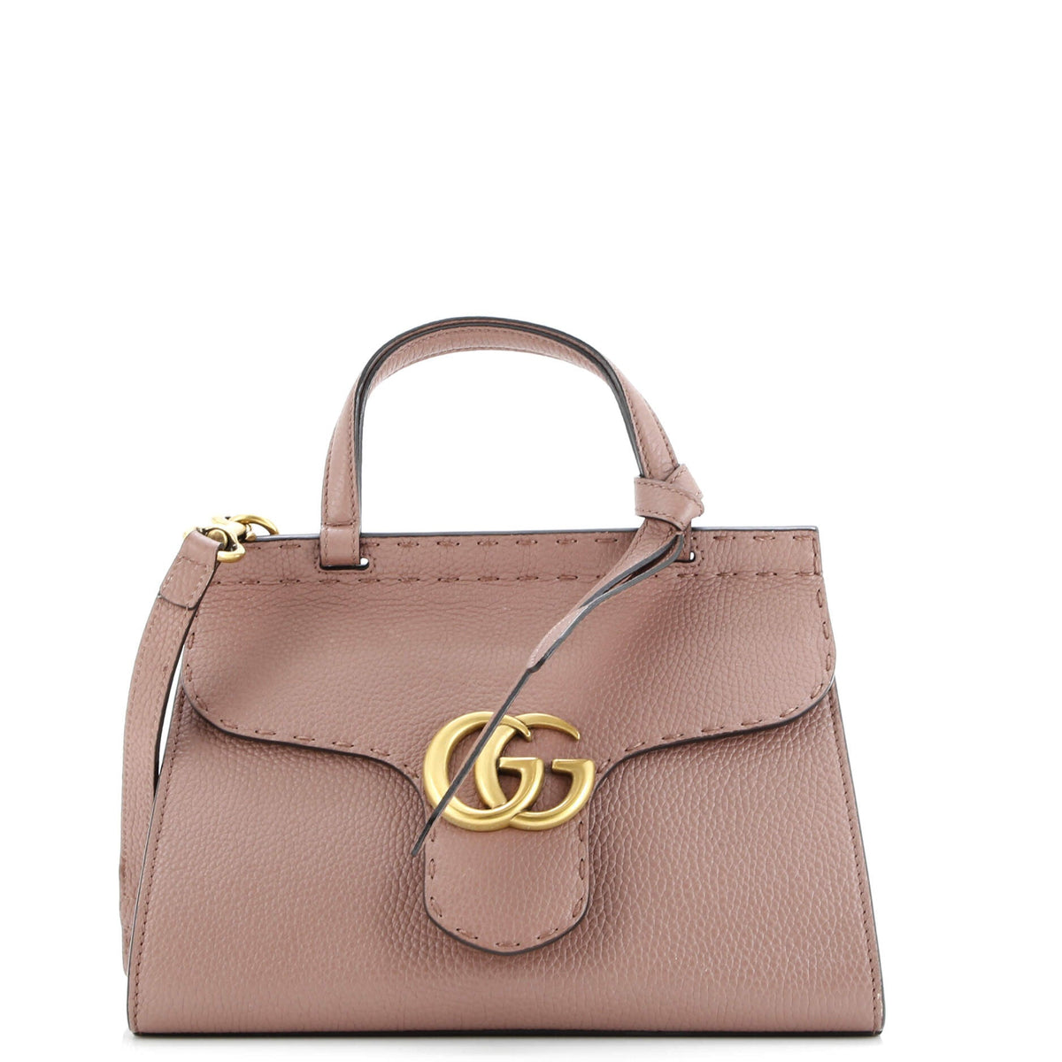GG Marmont Top Handle Bag Leather Mini