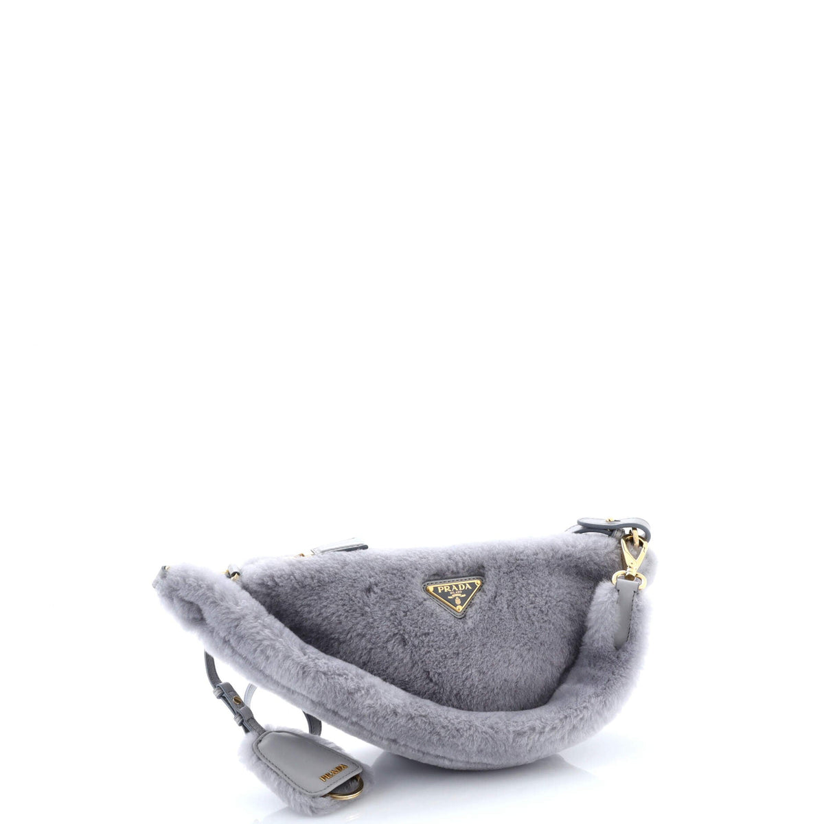 Triangle Shoulder Bag Shearling Mini