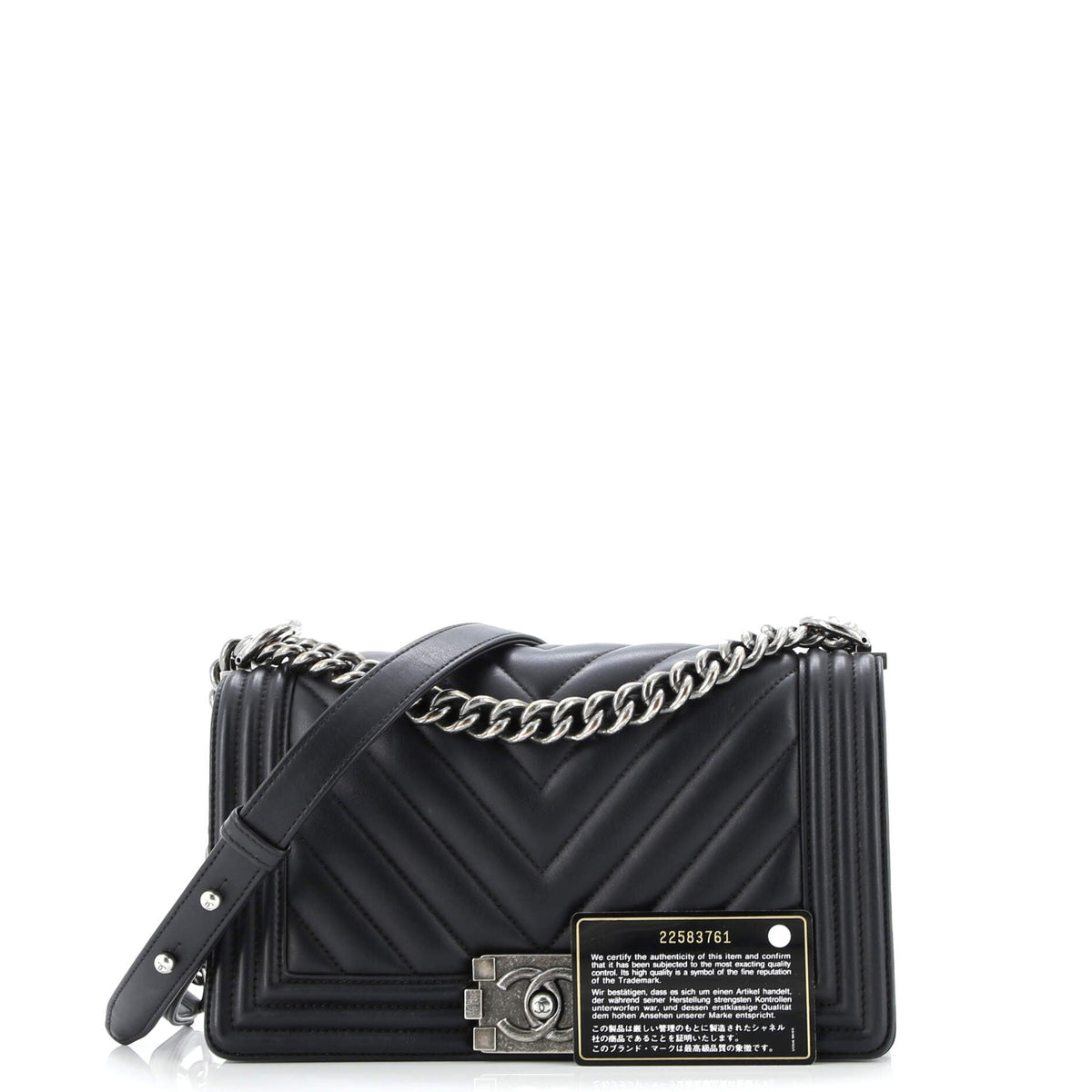 Boy Flap Bag Chevron Calfskin Old Medium