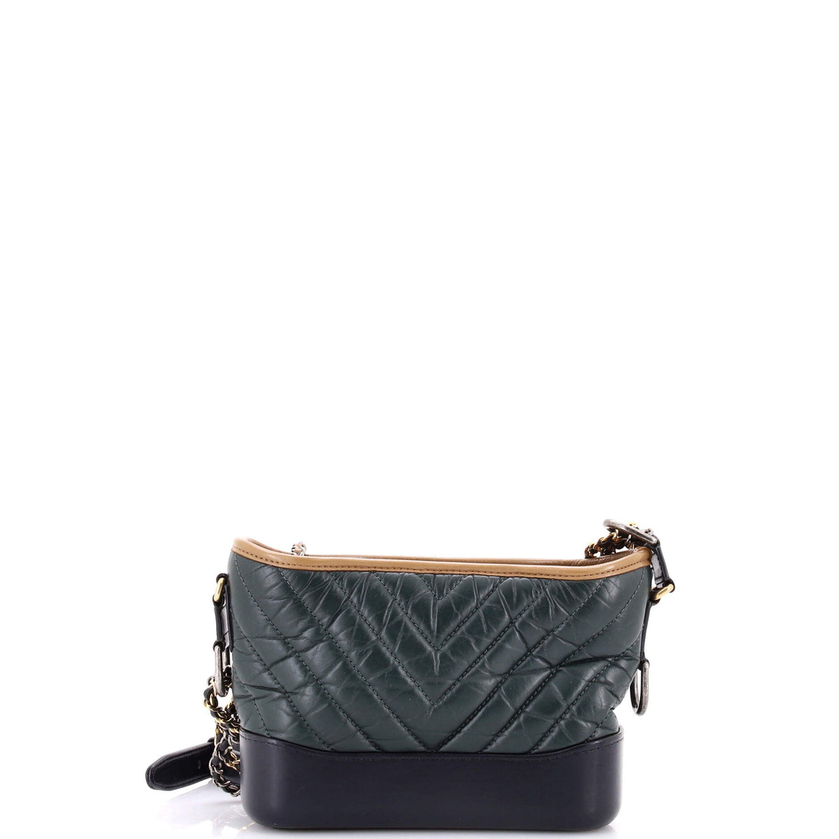Gabrielle Hobo Chevron Aged Calfskin Small