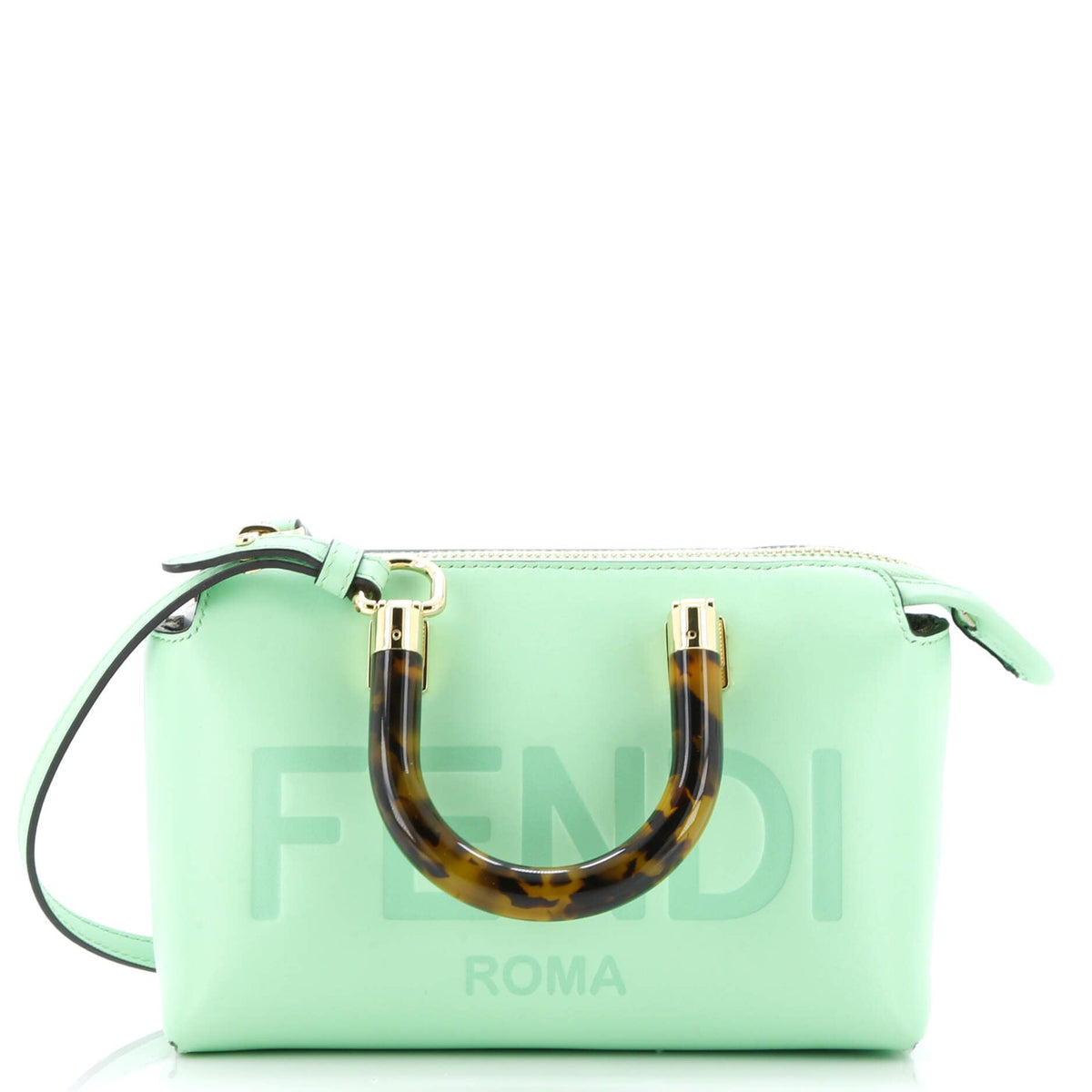 Logo By The Way Top Handle Bag Embossed Leather Mini