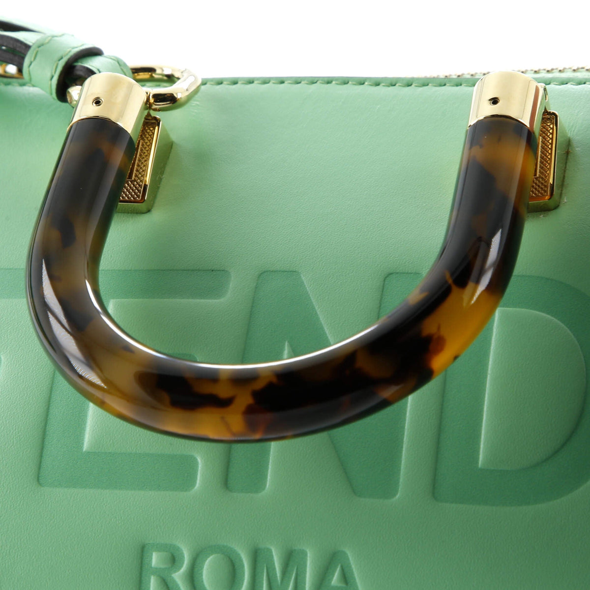 Logo By The Way Top Handle Bag Embossed Leather Mini