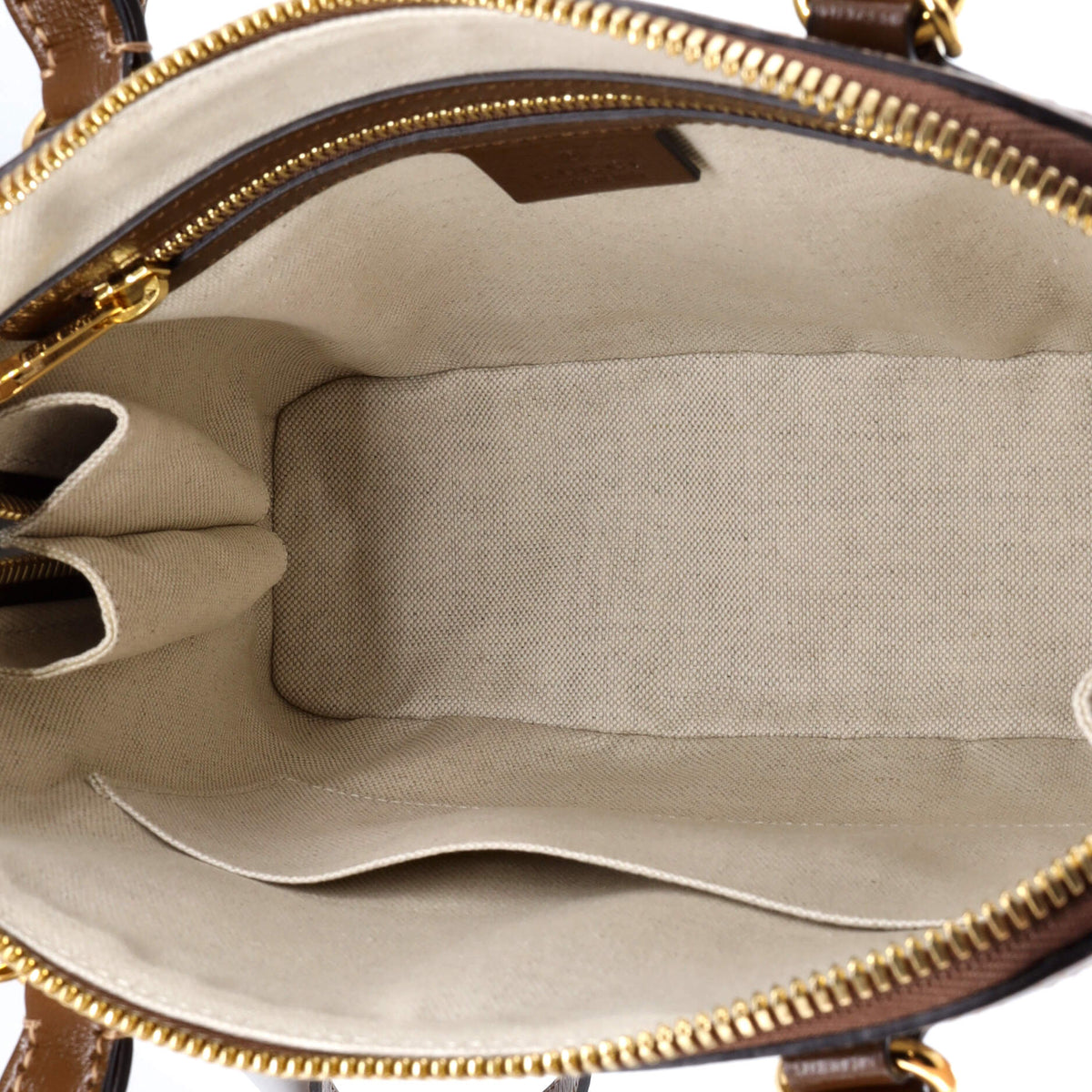 Horsebit 1955 Top Handle Bag GG Coated Canvas with Leather Small