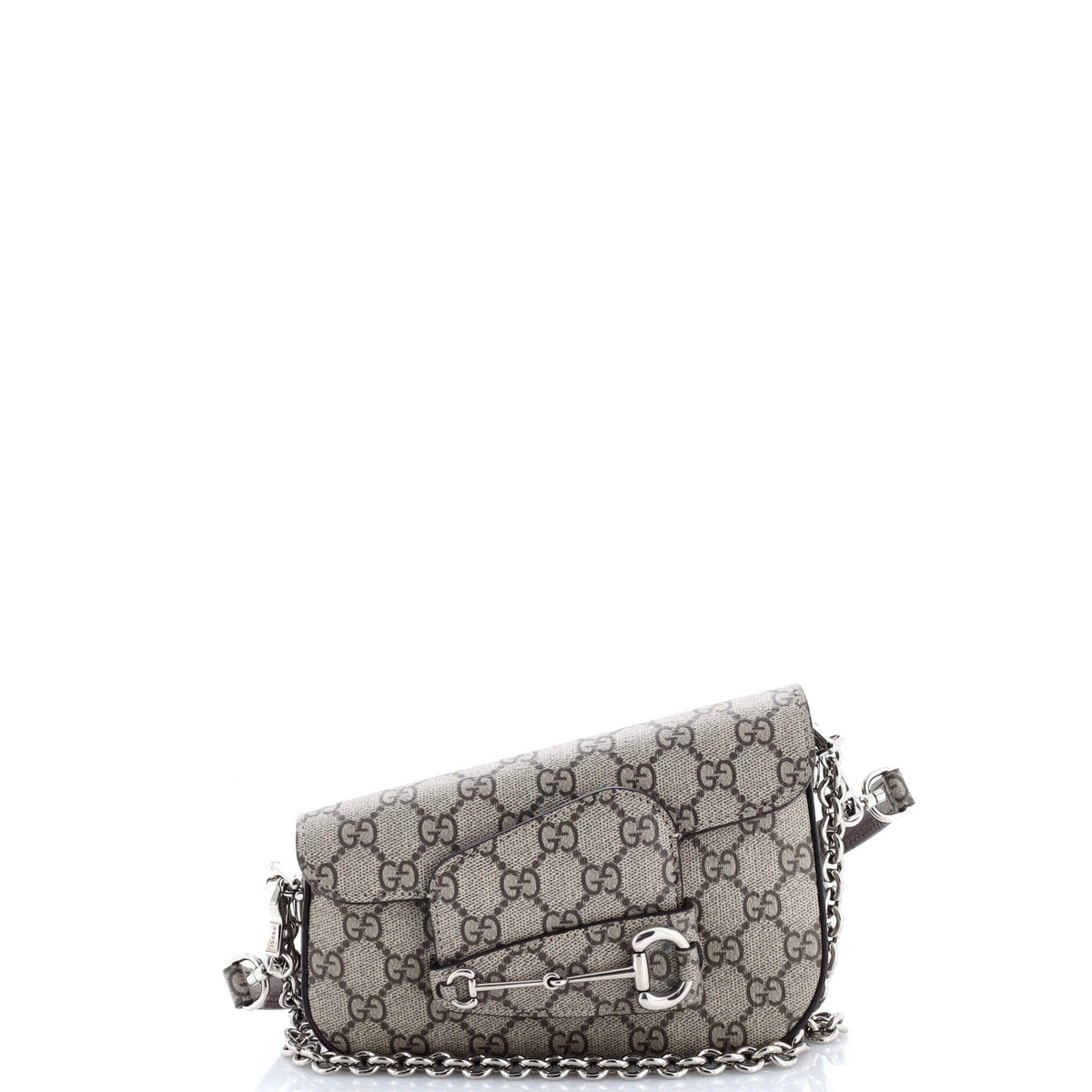 Horsebit 1955 Asymmetric Shoulder Bag GG Coated Canvas Mini