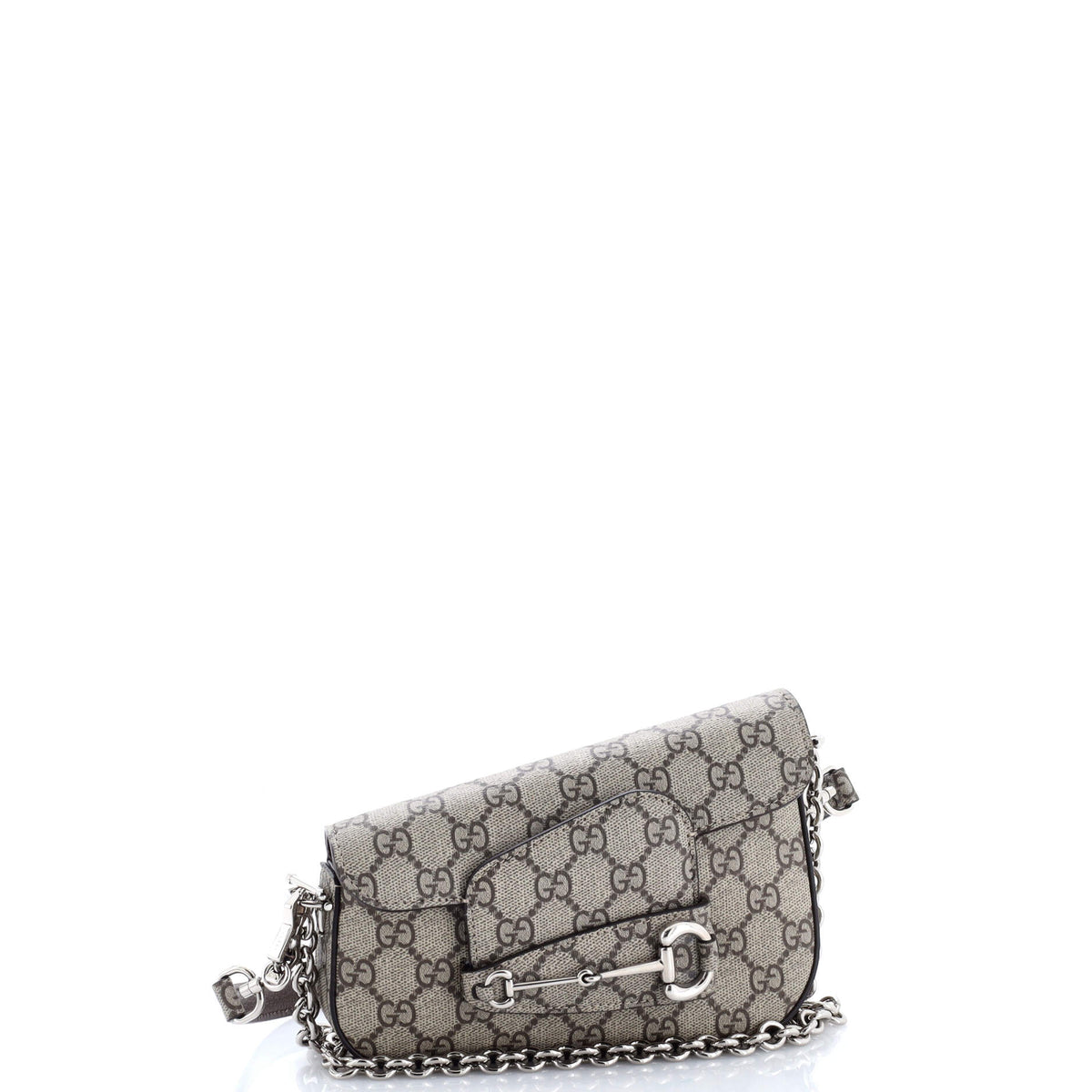 Horsebit 1955 Asymmetric Shoulder Bag GG Coated Canvas Mini