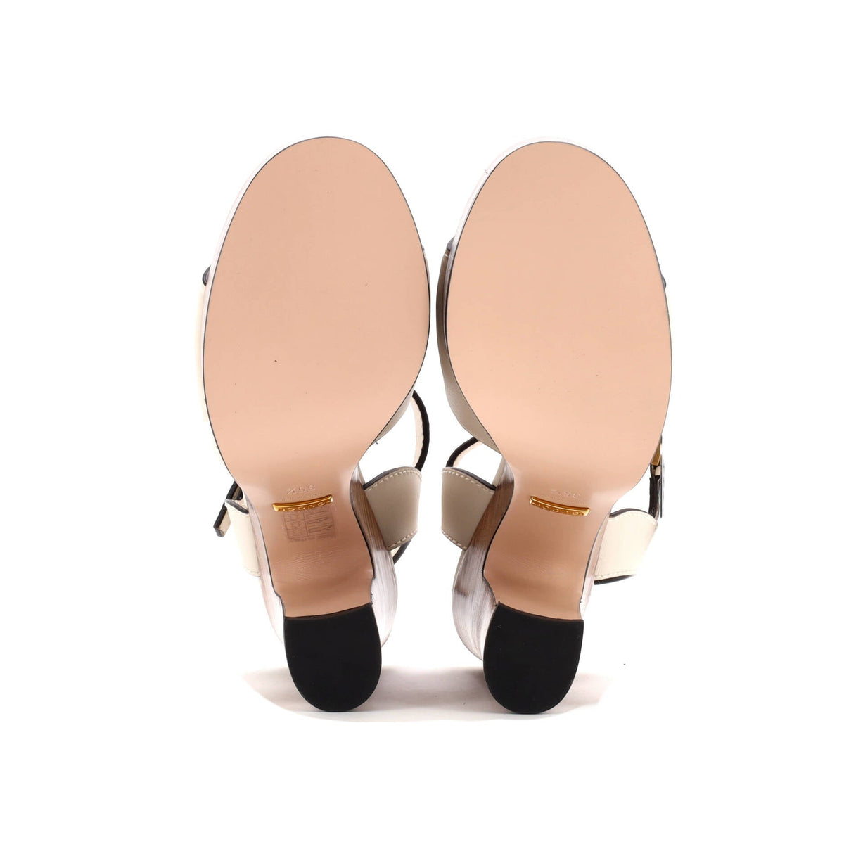 Women's Interlocking G Cut-Out Platform Sandals Leather
