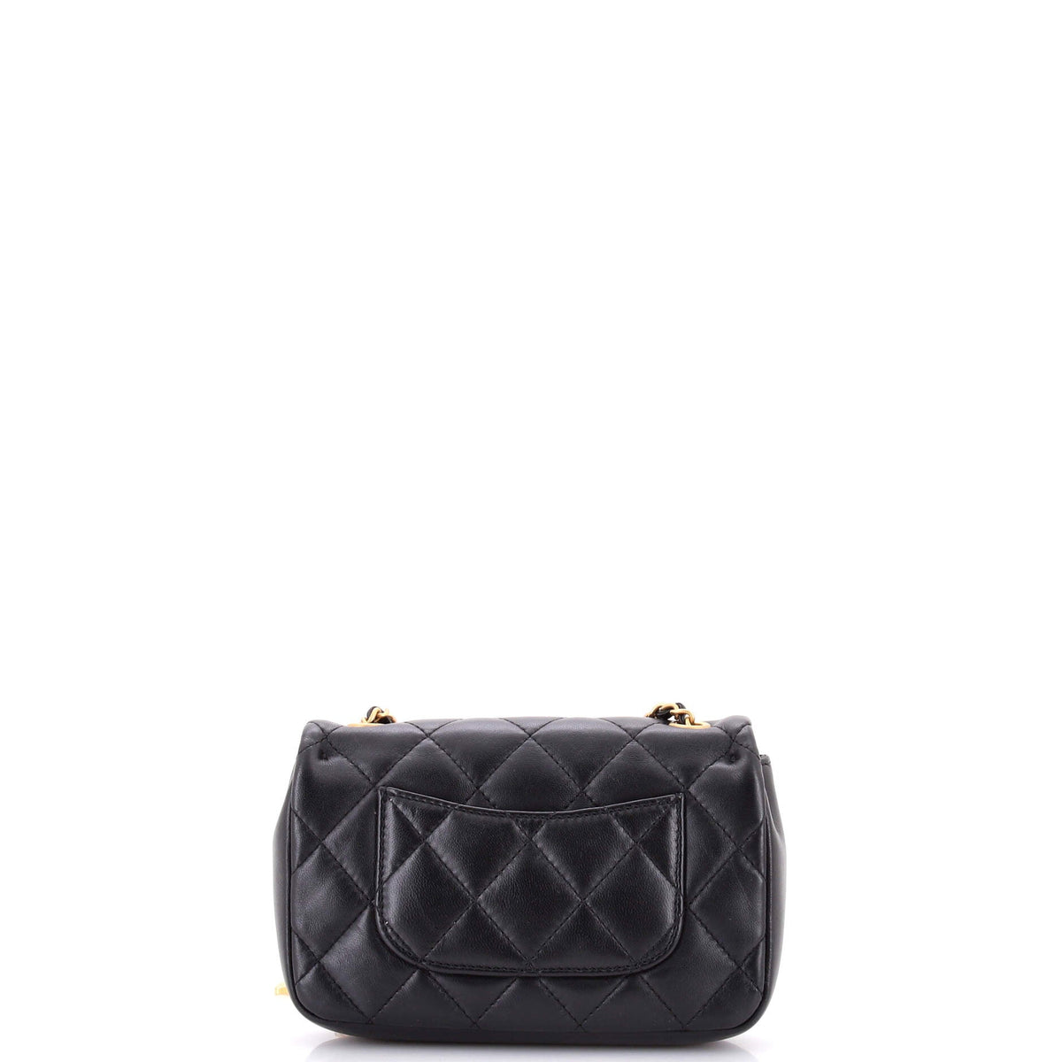 Heart Charms Flap Bag Quilted Lambskin Mini