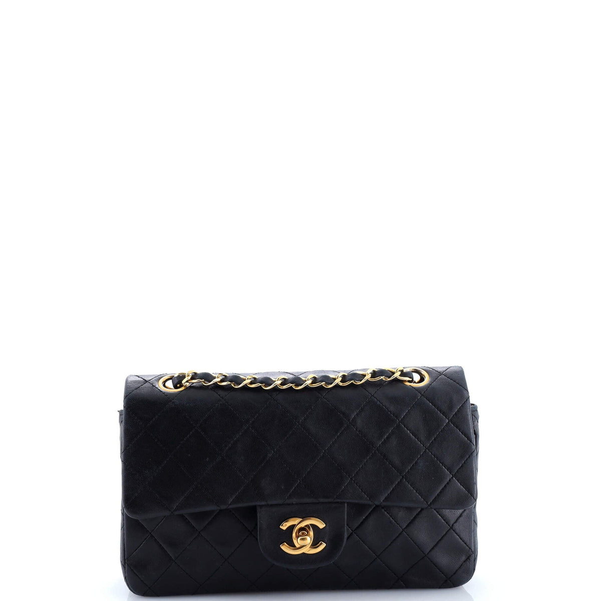 Vintage Classic Double Flap Bag Quilted Lambskin Small