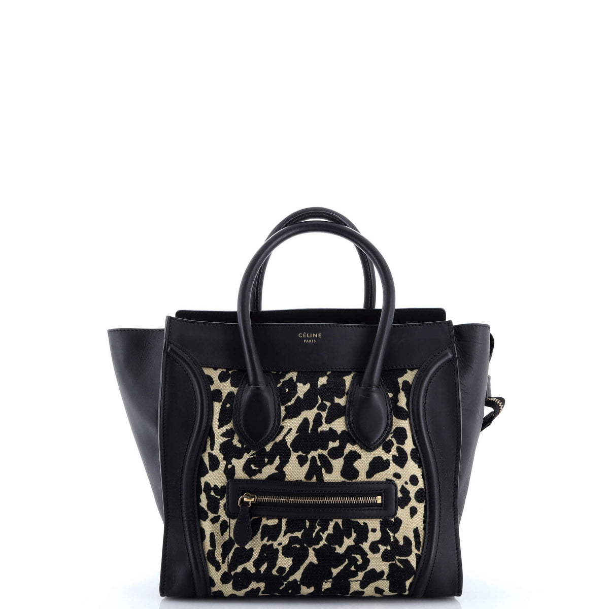 Luggage Bag Printed Canvas and Leather Mini