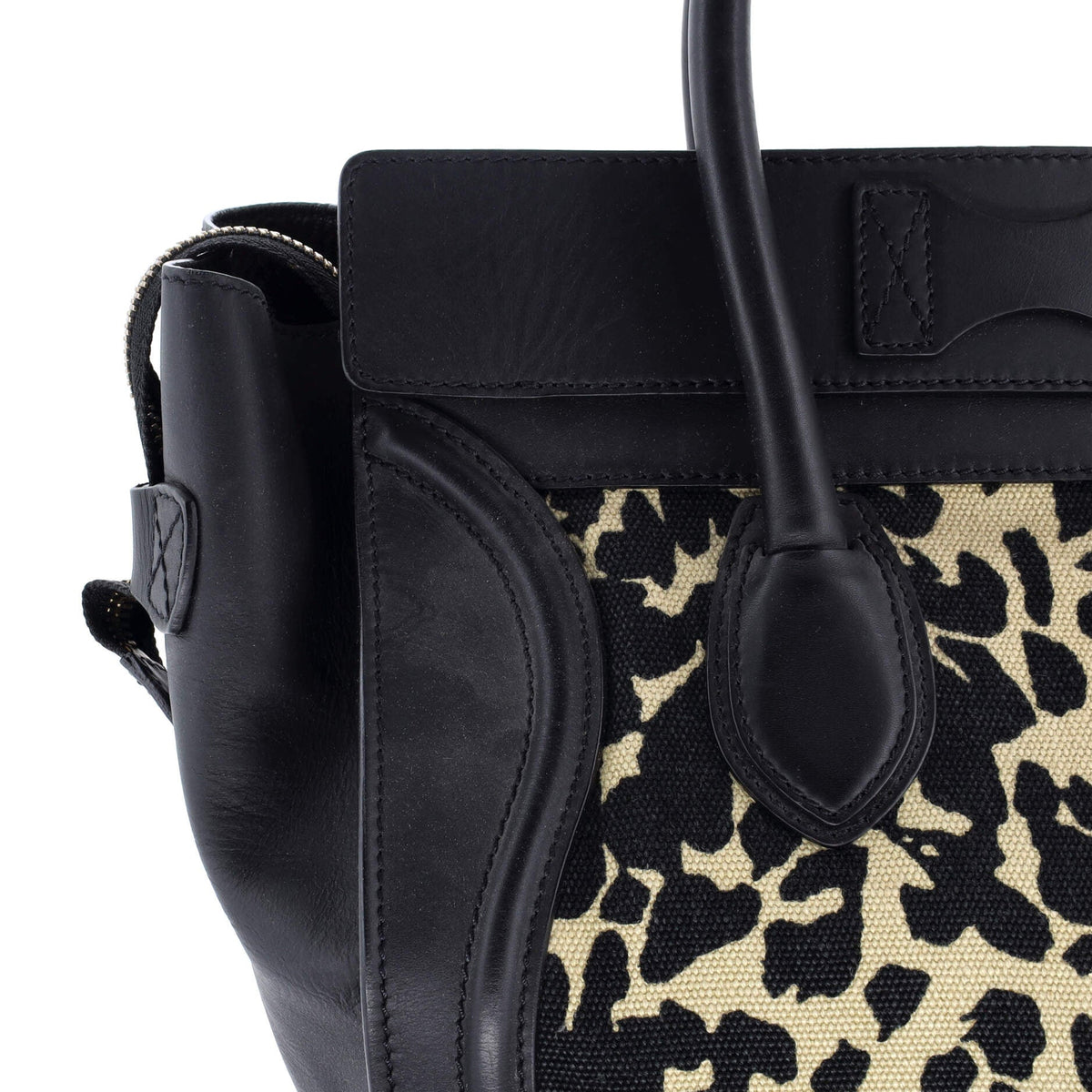 Luggage Bag Printed Canvas and Leather Mini