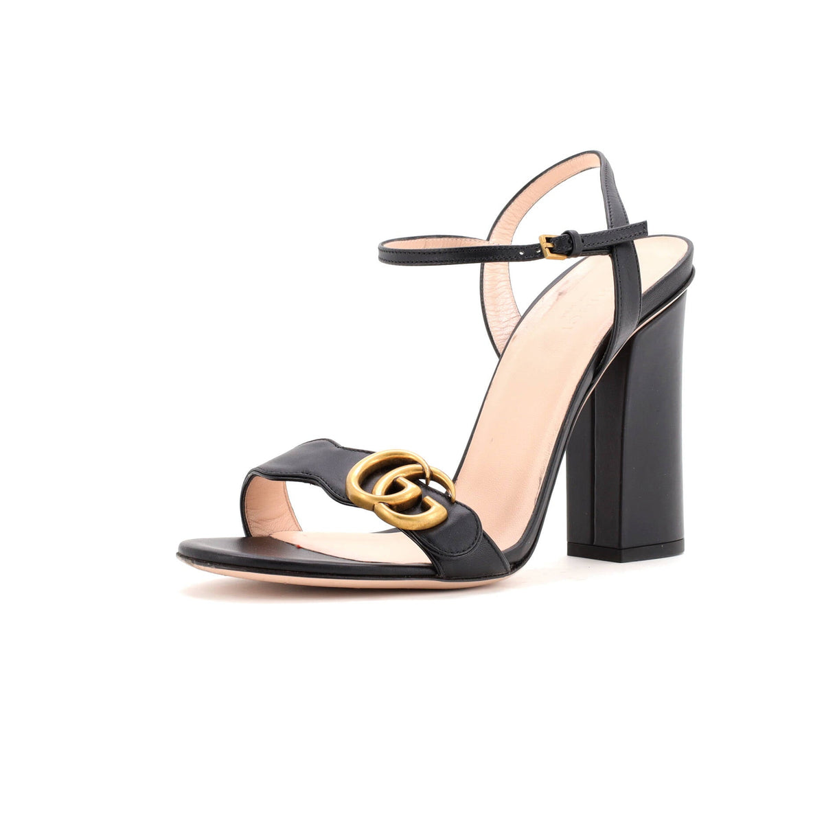 Women's GG Marmont Block Heel Sandals Leather