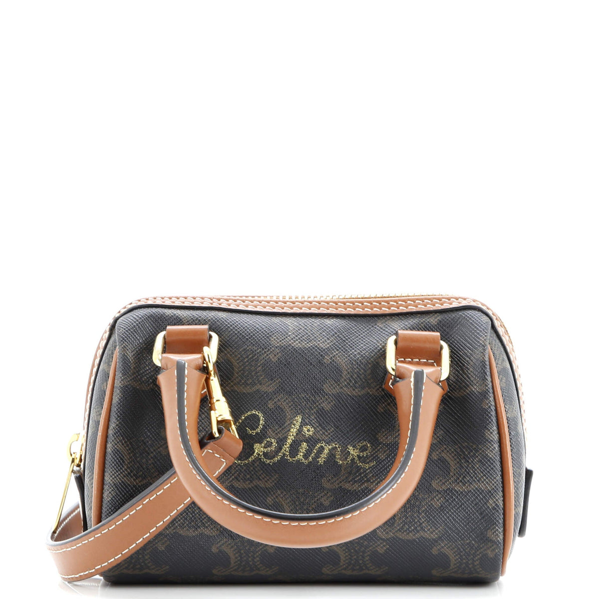 Boston Bag Triomphe Coated Canvas Mini
