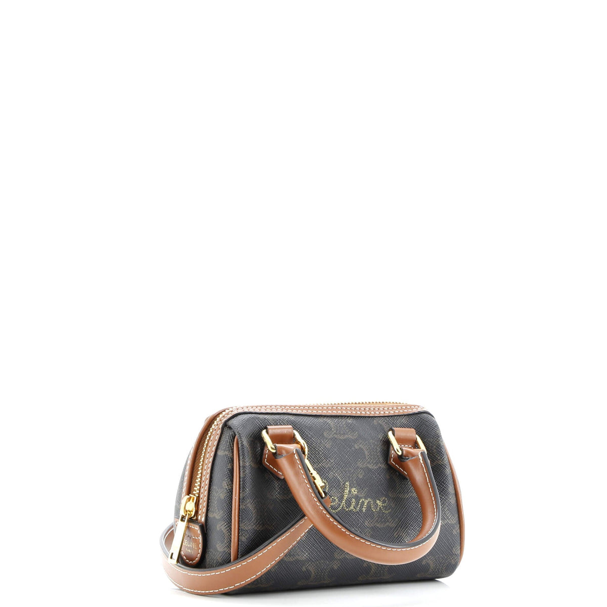 Boston Bag Triomphe Coated Canvas Mini