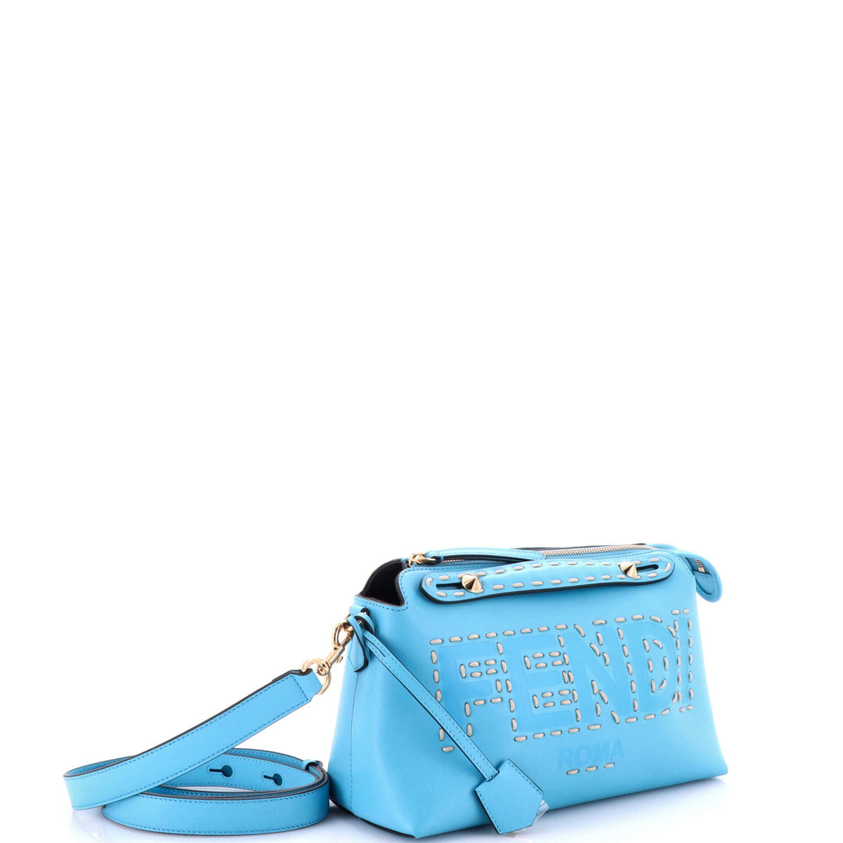 Logo By The Way Satchel Stitched Leather Medium