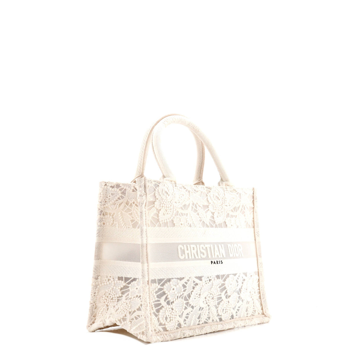 Book Tote Embroidered Lace Small