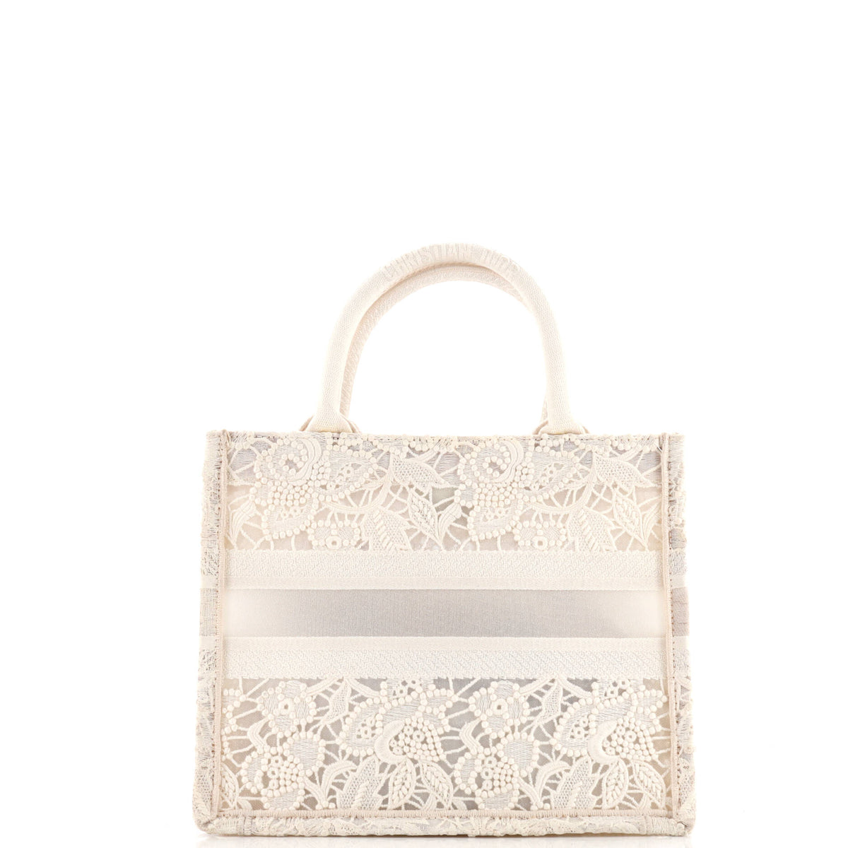 Book Tote Embroidered Lace Small