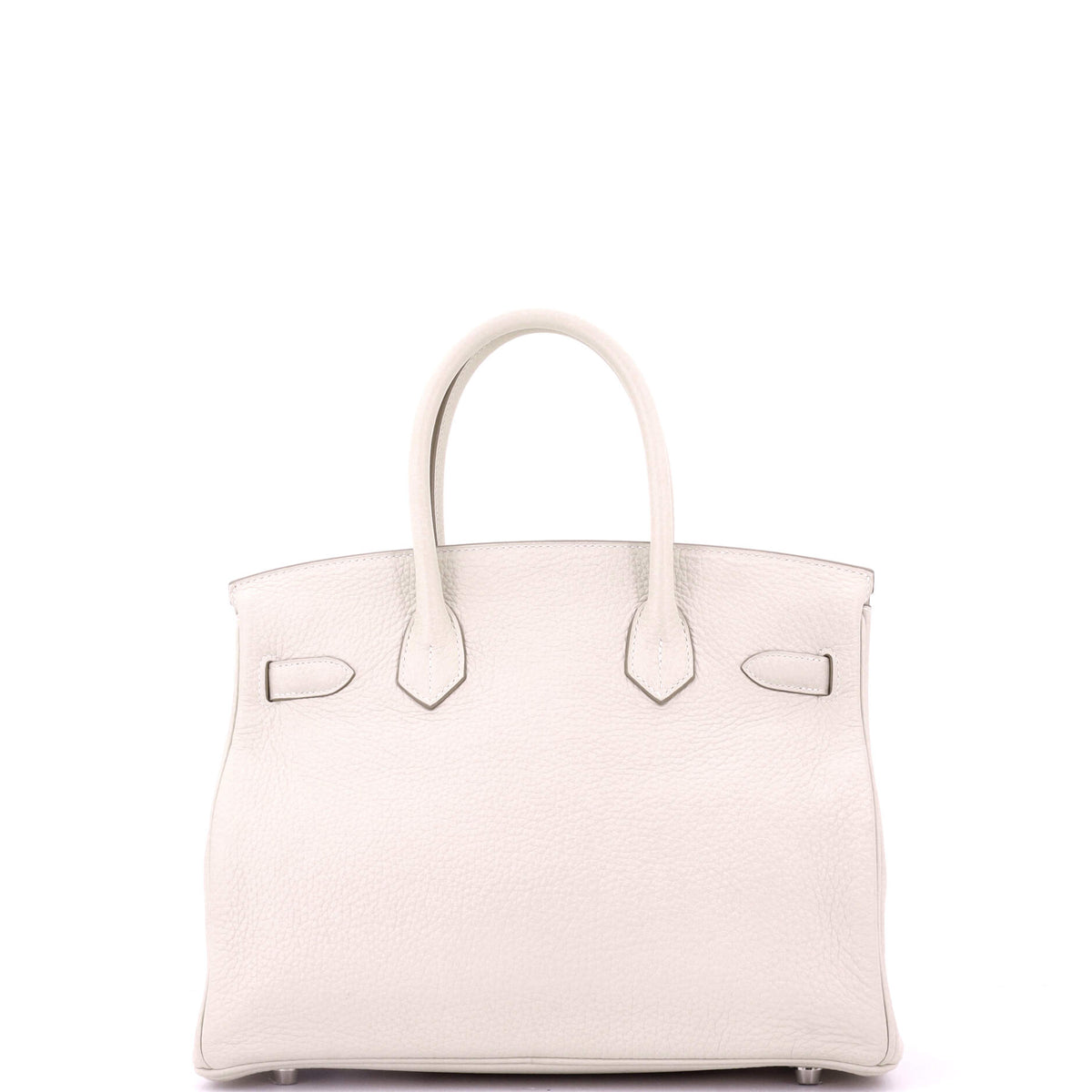 Birkin Handbag Light Clemence with Palladium Hardware 30