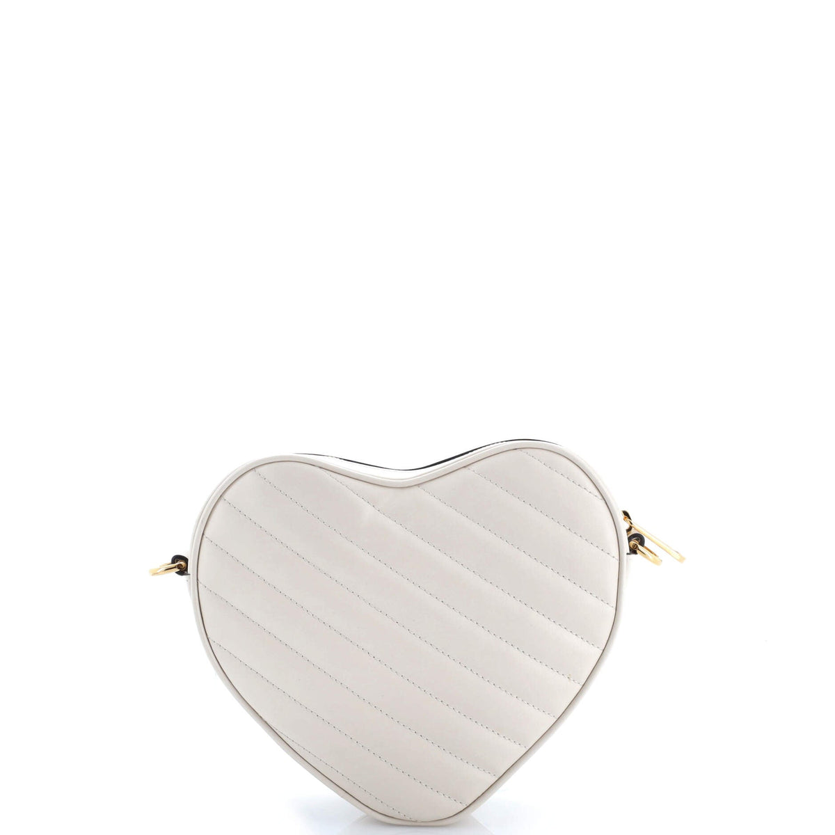 Interlocking G Heart Shoulder Bag Diagonal Quilted Leather Mini