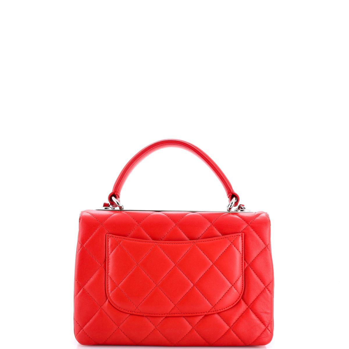 Trendy CC Top Handle Bag Quilted Lambskin Small