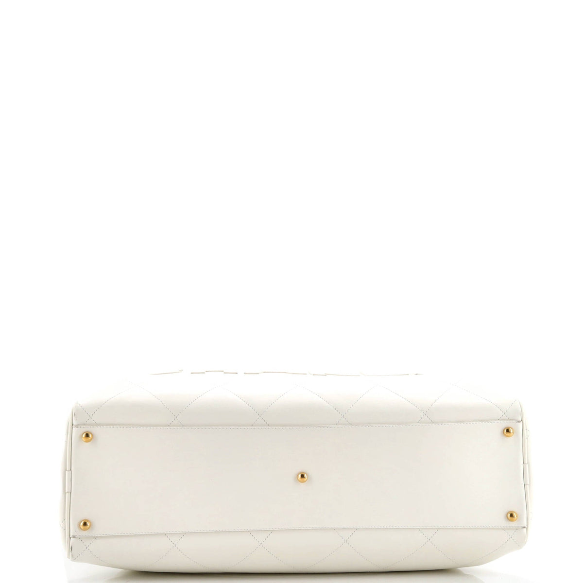 Logo Bowler Bag Stitched Calfskin Maxi