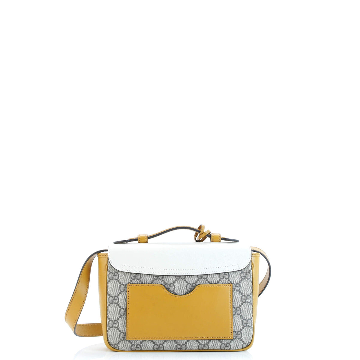 Padlock Front Pocket Flap Shoulder Bag GG Coated Canvas and Leather Mini